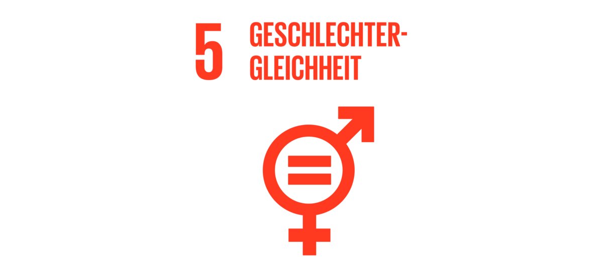 Rote Zeichnung eines Männlichkeits- und Weiblichkeitszeichen mit einem Gleichheitszeichen in der Mitte.